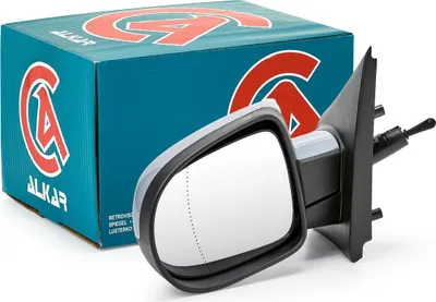 Produktbild von ALKAR 6137177 Außenspiegel Seitenspiegel Links für RENAULT TWINGO II (CN0) Asphärisch Grundiert