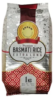 Zdjęcie produktu dla Ryż basmati Annam Premium Basmati Rice 1 kg – długoziarnisty aromatyczny