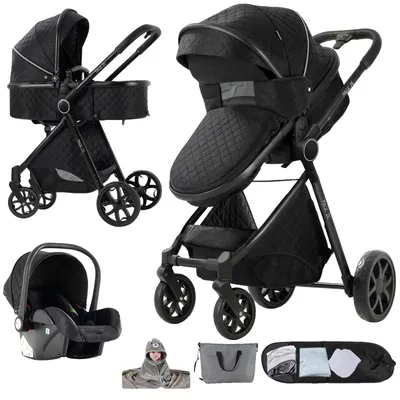 Productafbeelding van Kinderwagen, lichtgewicht, multifunctioneel, model YV9-ALLBLACK