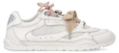 Obrázek produktu pro PINKO Yulia 01, bílé tenisky s semišem a síťovinou, model SS018P132Z1B