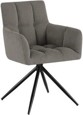 Productafbeelding van Eetkamerstoel Jonah Cord, taupe kleur, met draaifunctie