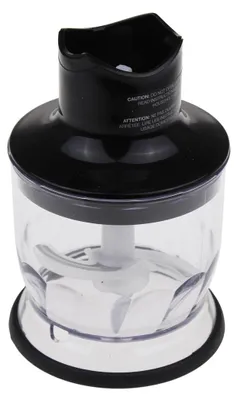 Produktbild von Braun MQ 20, Mixer-Schneidebehälter, 0,35 l, Edelstahl, Schwarz, MultiQuick 3 / MultiQuick 3 Vario / MultiQuick 5 / MultiQuick 5 Vario / MR5 series / MultiQuick 7..., Bisphenol A (BPA)