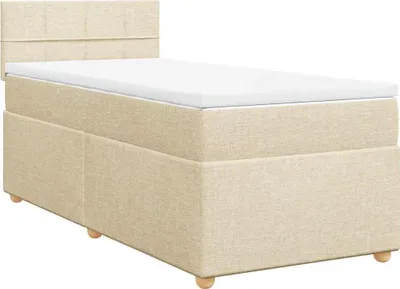 Produktbild von vidaXL Boxspringbett mit Matratze Creme 80x200 cm Stoff