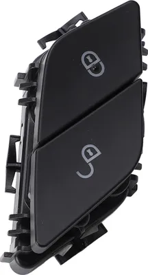 A black central locking switch with lock and unlock symbols.