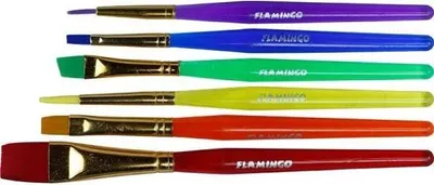 Obrázek produktu pro Akrylové štětce 6 kusů Flamingo