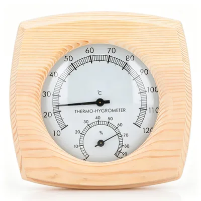 Obrázek produktu pro Dřevěná sauna, teploměr a vlhkoměr