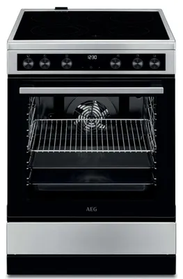 Produktbild von AEG CCB644OCBM, Freistehender Herd, Schwarz, Edelstahl, Drehregler, Touchsteuerung, Keramik, 4 Zone(n), 4 Zone(n)