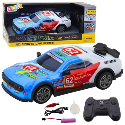 Produktbild von Lean Toys Sportwagen Fernsteuerung Rc Lichter Dampf Blau 1:22