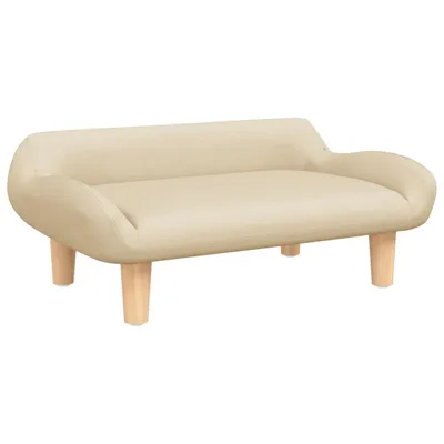 Zdjęcie produktu dla vidaXL Legowisko dla psa kremowe 70x40x24 cm Tkanina