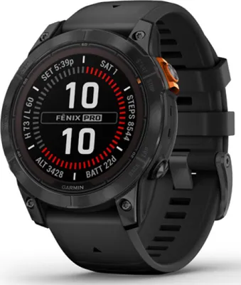 Produktbild von Garmin Fenix 7 Pro Smartwatch, Solar Edition Black / Slate Grey, 47mm, 010-02777-01