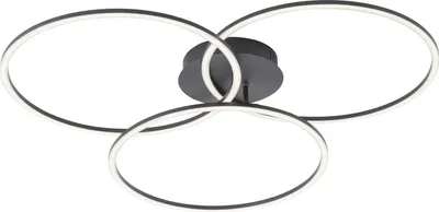 Produktbild von JUST LIGHT IVANKA LED Deckenleuchte Warmweiss 12W 3-fach Schwarz/Weiß 14539-18