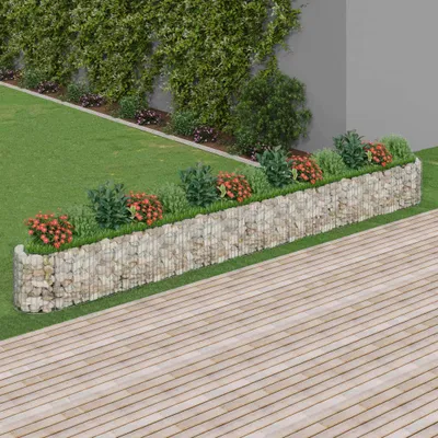 Image de VidaXL Jardinière en gabion surélevée 540x50x50 cm en fer galvanisé