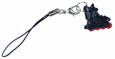 Produktbild von Inlineskates Rollschuhe Handyanhänger Miniblings Handyschmuck schwarz rot
