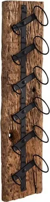 Produktbild von Wand Weinregal EUPHORIA BARRACUDA 100cm massives Teakholz