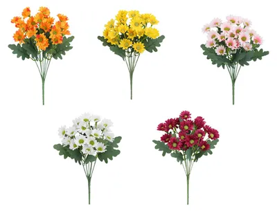 Produktbild von 1/5/10/20/25 Stück künstliche Blumen, 7 Zweige, UV-beständig, künstliche Blumen, Tischdekoration für Zuhause, Hochzeiten, Partys, drinnen und draußen, künstliche Blütendekoration