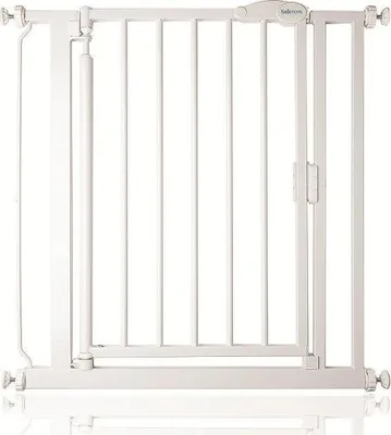 Produktbild von Safetots Druckmontage Selbstschließendes Treppengitter, 61cm - 66.5cm, Weiß