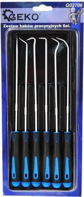 Immagine prodotto di Set 6 ganci per rimozione guarnizioni anelli O-ring paraolio kit, ganci per guarnizioni O-ring, strumenti rimuovere facilmente tubi, guarnizioni, ganci di prelievo ,Geko
