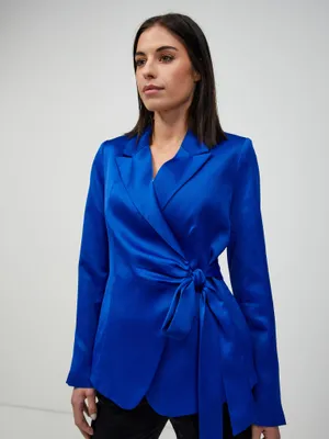 Produktbild von Orsay Dunkelblauer Satinblazer mit Krawatte DP-3414295__S
