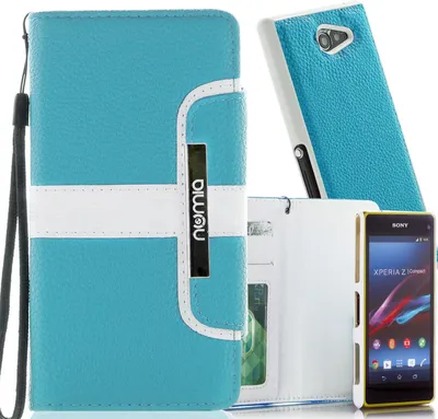 Produktbild von Sony Xperia M2 (D2303) Numia Bookstyle 2 in 1 Türkis-Weiss