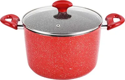 Obrázok produktu pre Hlbok hrniec s mramorovm povrchom Oliver Voltz OV54418A24D, 24 cm, 5,9 l, indukcia, erven