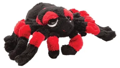 Produktbild von Stofftier Spinne Nico Schwarz/Rot S