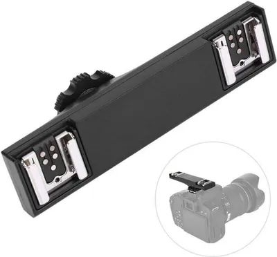 TTL Dual Flash Shoe Splitter Bracket Adapter für Fotografie mit mehreren Blitzgeräten