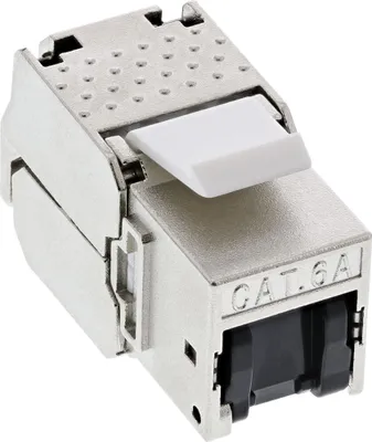 Image de InLine® Keystone RJ45 prise femelle / insert LSA, SNAP-In, Cat.6a, avec protection anti-poussière