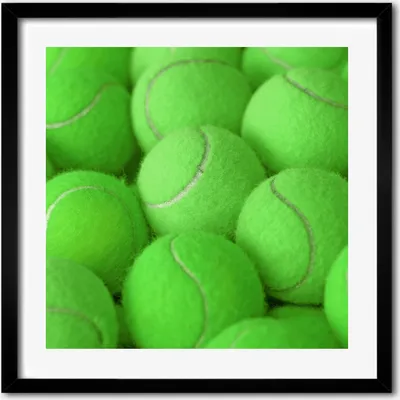 Produktbild von Bild - 50 cm x 50 cm - MDF - Rahmen, Wandkunst - Tennisbälle