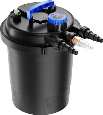 Produktbild von Wiltec CPF-250 Druckteichfilter 10.000 l/h / 11 W UVC Einheit, Teichdruckfilter für Teiche bis 10.000 Liter, Teichklärer, Filteranlage