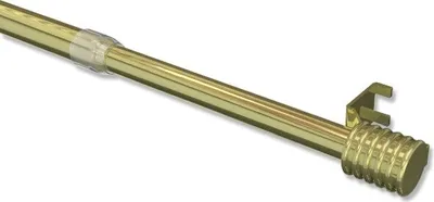Produktbild von Interdeco Klemmfix Klemmstange, Scheibenstange Messing-farbig Modell Pavo, 80-110 cm (Packung 2 Stück)