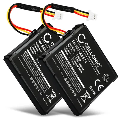 Immagine prodotto di CELLONIC 2x Batteria per Headset / Auricolare / Cuffie Compatibile con Logitech G930, F540, 533-000074 – (700mAh, 3.7V)