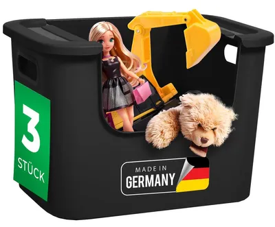 Produktbild von Novaliv 3x Aufbewahrungsbox Bad Organizer Kleiderschrank Schubladen Ordnungssystem Schwarz Wohnmobil Schrank Organizer Box Badezimmer organizer & Kleiderschrank organizer & geeignet als Schubladenbox