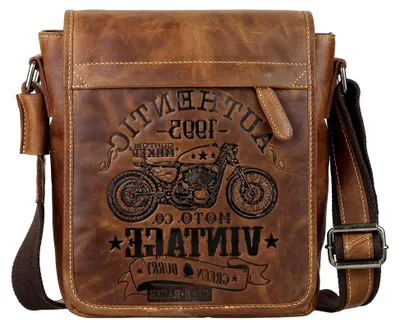 Produktbild von Vintage Cafe-Racer Umhängetasche Leder 23 cm