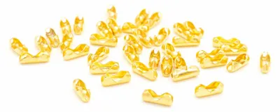 Produktbild von Vintageparts Kugelkettenverschlüsse Messing goldfarben 2mm 40 Stück