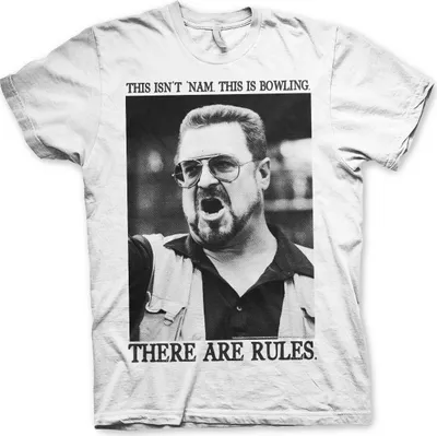 Produktbild von Big Lebowski - There Are Rules T-Shirt - Large - White