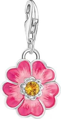 Produktbild von Thomas Sabo Charm-Anhänger Damen Blume Flower Pink Silber 2208-496-7