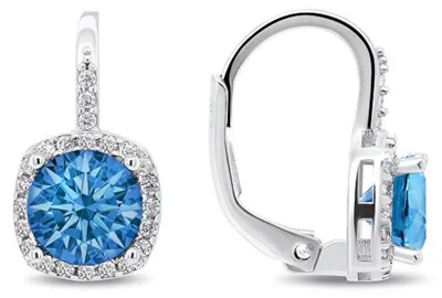 Immagine prodotto di Orecchini in argento con zirconi azzurri EA125W