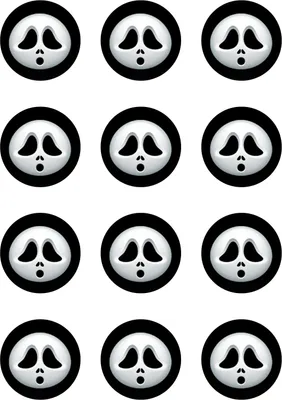 Produktbild von Muffinaufleger Cupcakes Muffins Halloween Zuckerpapier Smiley Scream HW12