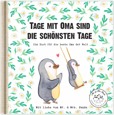 Produktbild von Mr. & Mrs. Panda Buchgeschenk Tage mit Oma sind die schönsten Tage - Weiß - Geschenk, Personalisierte Geschenke, Bücher, Muttertag, Persönliche, Jahrestaggeschenk