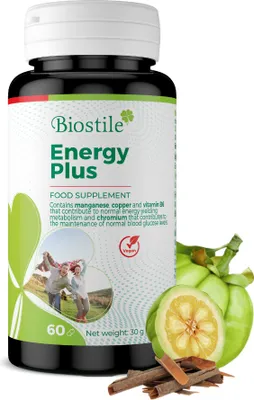 Obrázok produktu pre Biostile Energy Plus - Zvyšuje vitalitu vďaka garcinii, škorici a vitamínom