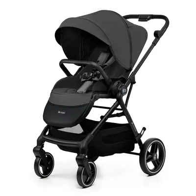 Produktbild von Kinderkraft Yoxi 3in1 Kinderwagen mit Babywanne & i-Size Autositz, drehbar, kompakt faltbar, pannensicher, Grau