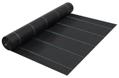 Image de Tissu anti-mauvaises herbes pour jardin - Film anti-mauvaises herbes, paillage - 2 x 25 mètres, polypropylène 60 g/m² - Tissu de couverture pour le sol du jardin - Vert armée