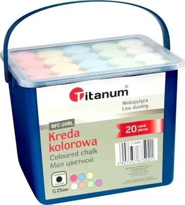 Obrázok produktu pre Hrubá farebná krieda 20 kusov Titanum