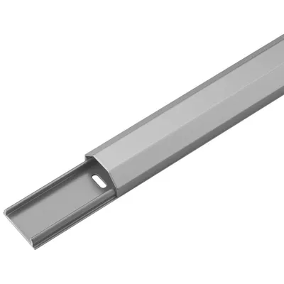 Immagine prodotto di Goobay 90666 Canalina semitonda in alluminio 33 mm, lunghezza 1,1 m, argento - per il passaggio invisibile dei cavi