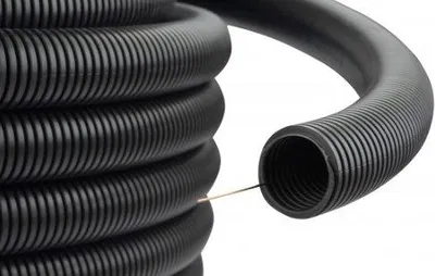 Produktbild von Wellrohr RKGS 16 schwarz 750N mit Pilot 25m 444042 AKS