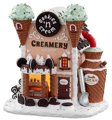 Productafbeelding van Cookies n cream creamery b/o (4.5v) Kersthuisje LEMAX