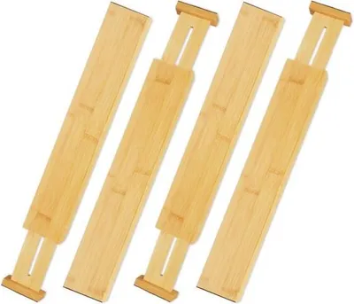 Immagine prodotto di Divisori per cassetti in bambù - set da 4