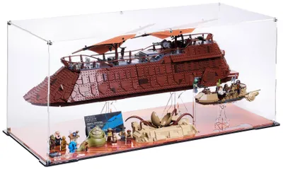 Obrázok produktu pre Čierna vitrína pre LEGO® (75397, 75396) Star Wars – Jabbova loď a púštna loď s jamou Sarlacc