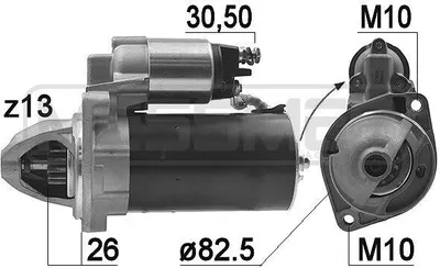 Produktbild von ERA 220952A Starter Anlasser 2kW passend für MERCEDES-BENZ E-Klasse Limousine (W211) 12V