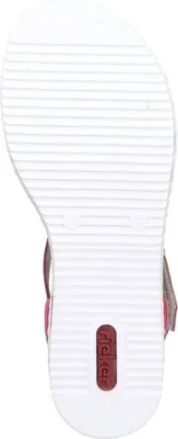 Produktbild von Rieker Damen Sandale Keilsandalette Klettverschluss V3670, Größe:40 EU, Farbe:Lila